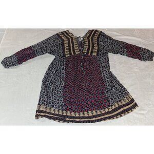 UMGEE  Women Medium Shift Colorful Patchwork Mix Boho Print Tunic/Mini Dress